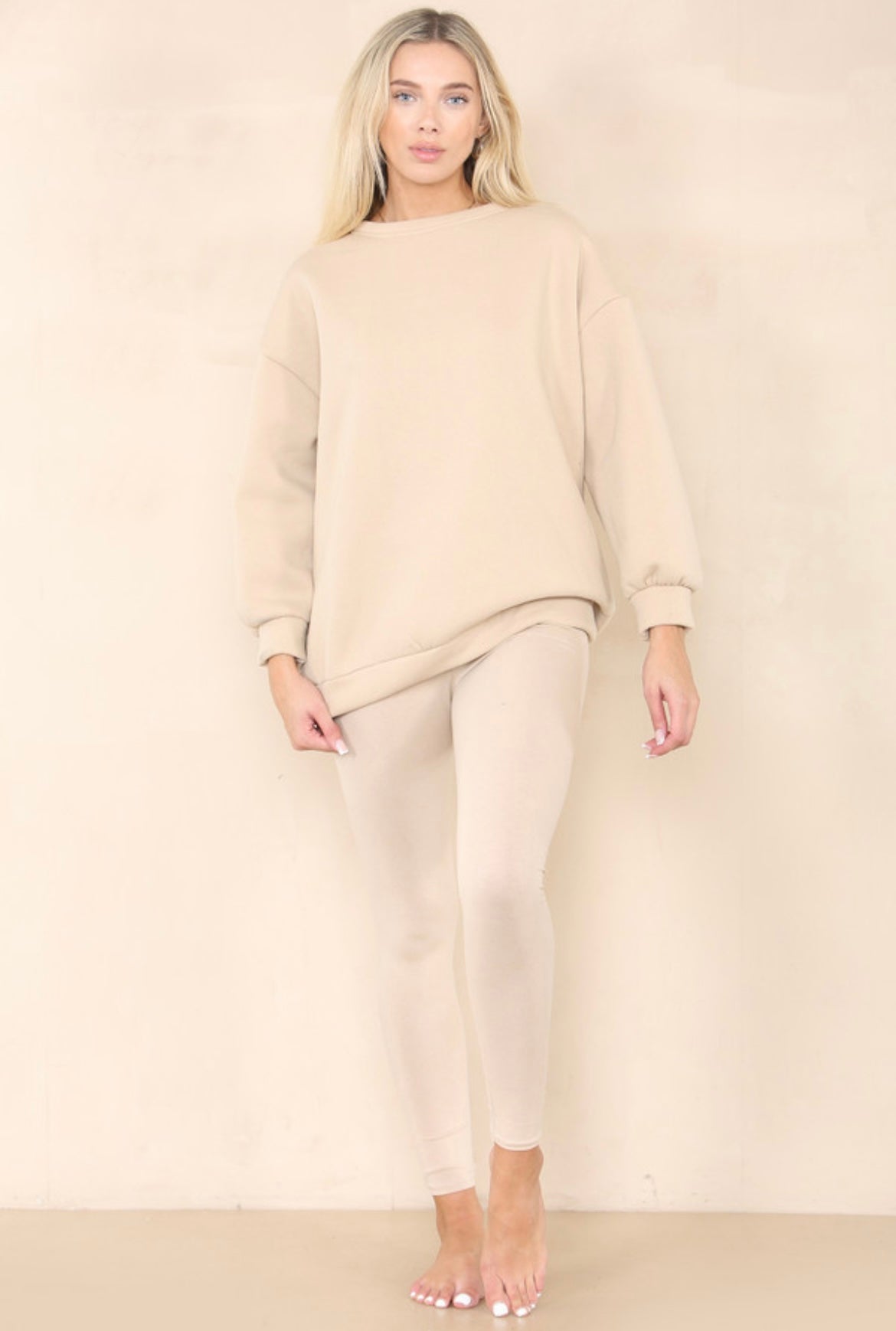 Beige Jumper & Leggings Co-ord