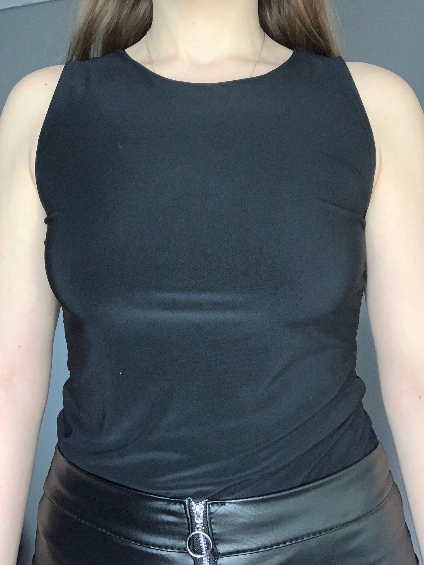 Black Double Layered Bodysuit