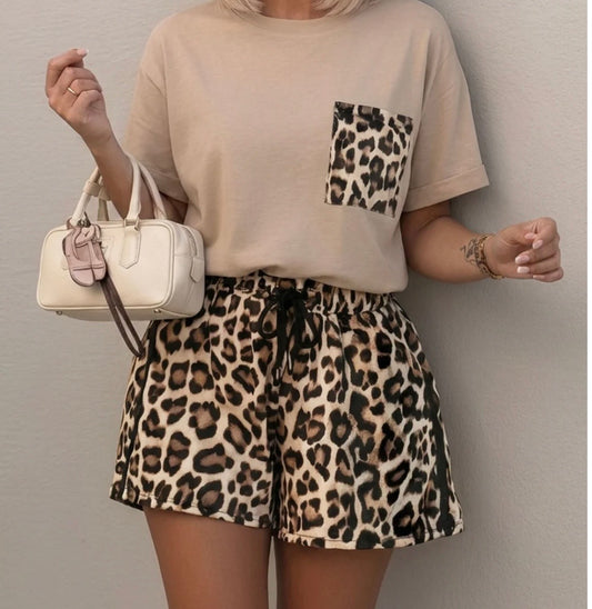 Oversized leopard co-ord set